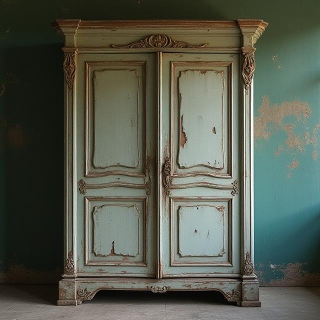 Armoire before restoration