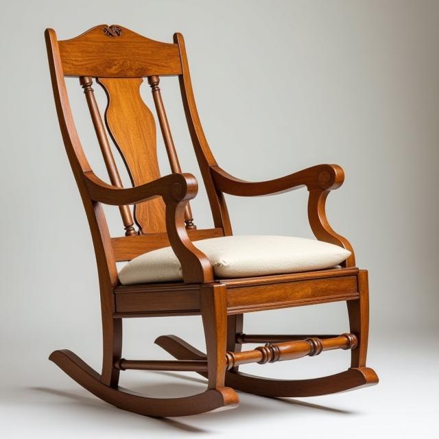 Victorian rocking chair after restoration