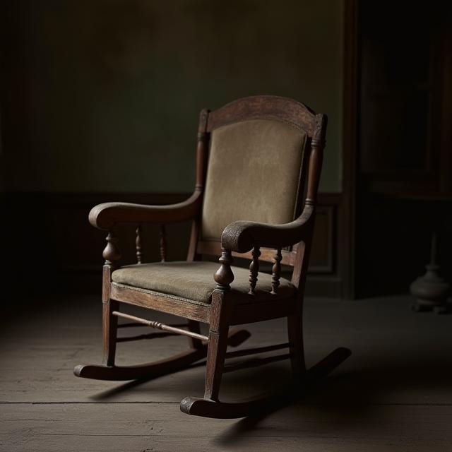Victorian rocking chair before restoration